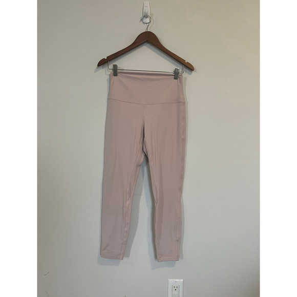 Lululemon Align Cropped Light Dusty Pale Pink High Rise Leggings Yoga Athleisure - Picture 2 of 7